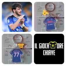 IL GIOCATORE CHIAVE.Portachiavi,pendente maglia Kvaratskhelia napoli 2022/23