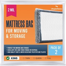 King Size Mattress Bag 2 Mil Thick Plastic Protection for Moving Storage
