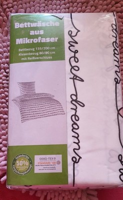 Microfaser  Bettwäsche ''Sweet Dreams  '' 2teilig  135 x 200 cm NEU&OVP 