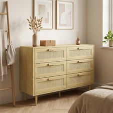 HOMCOM Chest of Drawers, 6-Drawer Dresser for Bedroom, Living Room Refurbished