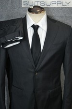 Suitsupply Napoli Suit Mens 34R Gray Solid Pure Wool Super 110s 2 Piece 34x31