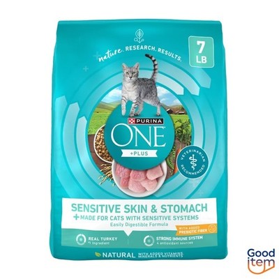 Purina ONE Sensitive Skin & Stomach Natural Turkey Flavor Dry Cat Food - 7lbs