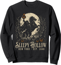 Gothic Sleepy Hollow Spooky Pumpkin Bookish Halloween Sweatshirt