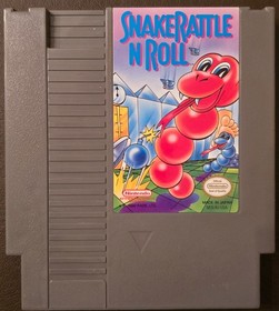 Snake Rattle 'n' Roll (NES, 1991) NES CART AND MANUAL