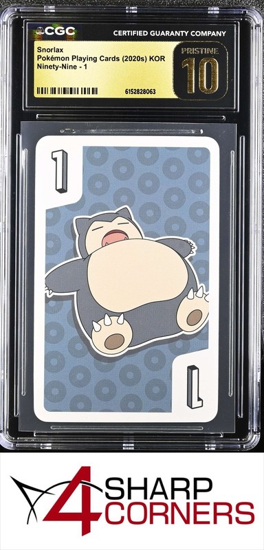 2020 POKEMON KOREAN NINETY-NINE PLAYING CARDS SNORLAX 1 CGC 10 PRISTINE