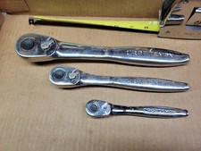 Craftsman Usa 3-piece Thin Profile Full Polish Ratchet Set 14 38 12