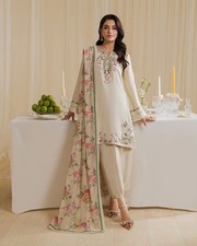 3 PIECE PAKISTANI DESIGNER FARSHI SHALWAR SUIT