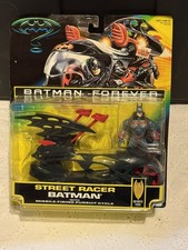 1995 Batman Forever Street Racer Batman W/ Missile-Firing Pursuit Cycle Kenner 