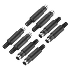 8 Pcs S-Video DIN Mini Male Socket 8 Pin PS/2 Plug 