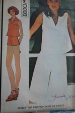 McCALL'S 4543 MISSES TEEN PANTSKIRT SHORTS TOP PATTERN SIZE 6