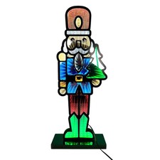 Light Up Nutcracker Figurine Classic Collectible Decoration Small LED Custody