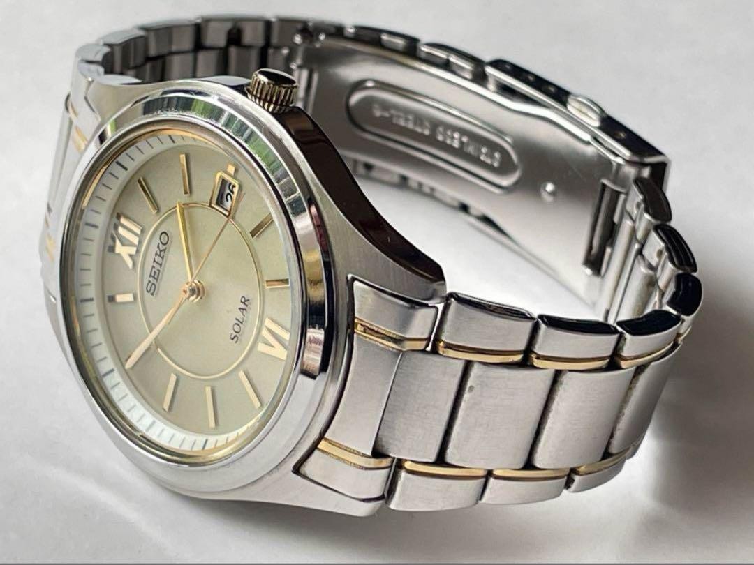 Seiko Solar V147-0AE0 Mens Quartz Watch with Solar Power