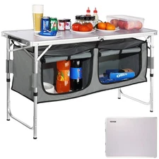 Ljustra Folding Camping Kitchen Table Quick Setup Outdoor Picnic BBQ