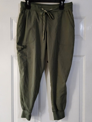 Med Couture Touch Women s Green Jogger Scrub Pants Drawstring Knit Polyester MP