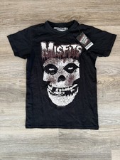 Misfits Rock Band Classic Skull Logo Adult Small Black T-Shirt New NWT