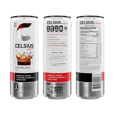 Sugar-Free Sparkling Energy Drink, 200mg Caffeine (12 Pack)