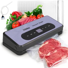 Vacuum Sealer Machine 80kPa Food Saver with Cutter Bags Roll Digital Display