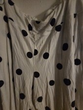 soma sleep pants White With Black Polka Dots Size S Long