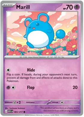 Pokemon Marill 83 / 217 Ascended Heroes Reverse Holo