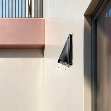 Black Stainless Dryer Vent Cover 4-6in Outdoor Wall Vent Hood Backdraft Damper