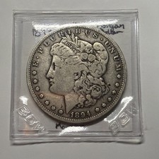 1894-P Morgan Silver Dollar - F/Fine DETAILS *KEY DATE* - 110,000 Made - Damaged