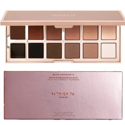 PATRICK TA Major Dimension III Eyeshadow Palette, Warm & Cool Matte Nudes  NEW 