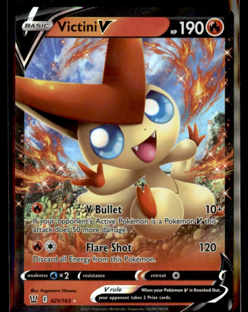 2021 Sword & Shield - Battle Styles Victini V Basic/Rare Holo V #21