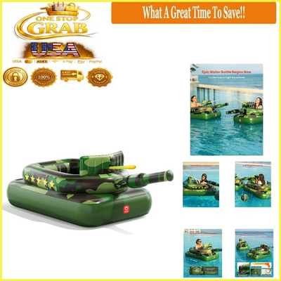 #ad Inflatable Tank Pool Float Large Water Cannon Camouflage Kids Adults $64.87