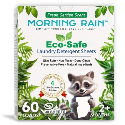 Eco-Safe Laundry Detergent Sheets - Ingredients from Finland, Natural Scent, ...