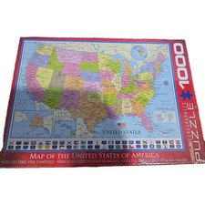 Eurographics 1000 Piece Jigsaw Puzzle Map Of The USA