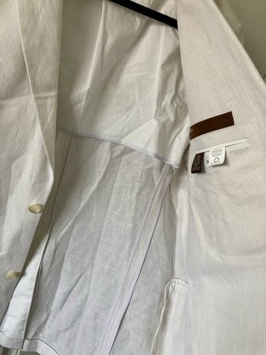 NWOT-Perry Ellis Sport Coat Blazer Men's Size 44 Long Beige Linen Blend Jacket - Picture 8 of 8
