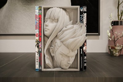Buchstütze David und Lucy I Cyberpunk Edgerunner Manga/ Bücherecke I Bücherregal