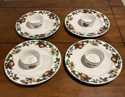 Cades Cove Citation Collection 4 Dinner Plates and 4 Small Soufflé Dishes EUC
