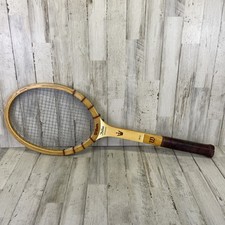 Vintage 1960s Wilson Jack Kramer Autograph Wood Tennis Racquet 27 Medium 4-1/2