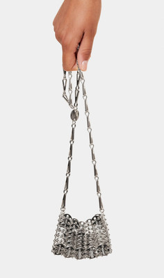 Authentic NWOT Paco Rabanne Iconic Silver-Tone Brass 1969 Shoulder Bag