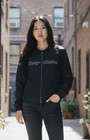 HARLEY-DAVIDSON AFFINTIY BLACK CASUAL NYLON SILVER EMBROIDERY JACKET - Women’s M — photo 1