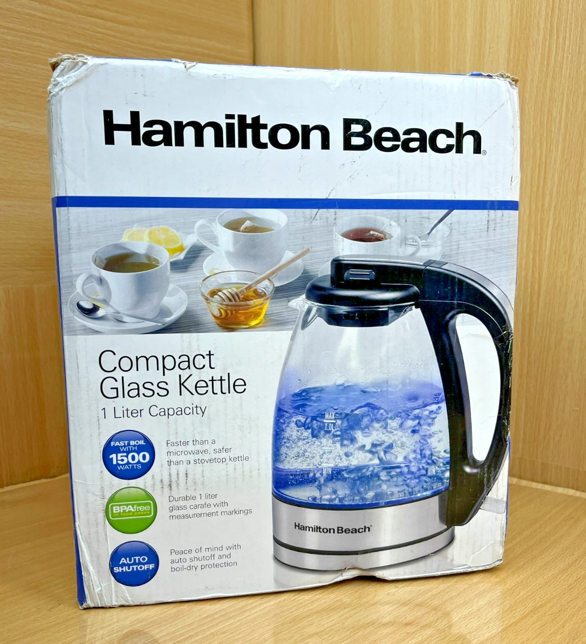 Hamilton Beach 1.7L Glass Kettle