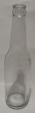 Stroh Clear Glass Beer Bottle Detroit Michigan Display Bar Art 12.5 Fluid Ounce