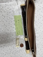 Altrecoder Black  Ivory Wood Alt Recorder with Case Near Mint mm3