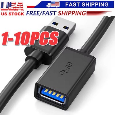 USB3.0 Extension Cable High Speed Extender Cord Adapter TypeA Male to Female LOT