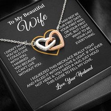 To My Wife Necklace, Christmas Gifts For Women, Anniversary Gift For Wife