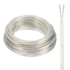 PVC Covered Wire 2 Core 18AWG 20m/65.6ft, Electrical Cable, Clear