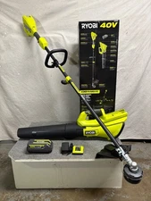 RYOBI 40V Attachment Capable 15" Trimmer & 550 CFM Blower Combo Kit RY40CK201K