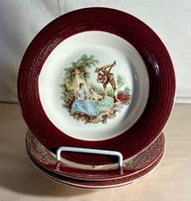 4 Sebring Pottery Serenade 8 1/4" Rimmed Soup Bowls