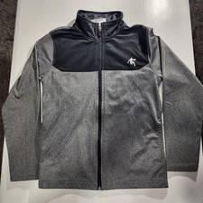 AND1 Boys Basketball Jacket Charcoal Heather Combo Black M 8 Full Zip