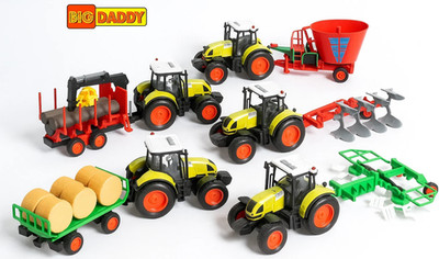 Bauernhof Traktor Spielzeug LKW 2 Peice mit Sounds Heuschlepper, Holz, Rake von Big Daddy