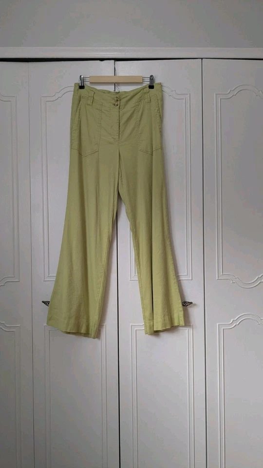 Pantalones cortos de pierna ancha MAEVE Anthropologie Lt verde Colette 4 bolsillos talla 10 Foto 2 de 4