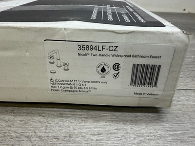 #ad #ad Delta Nicoli Two Handle Widespread Bathroom Faucet Champagne Bronze 35894LF CZ $109.99