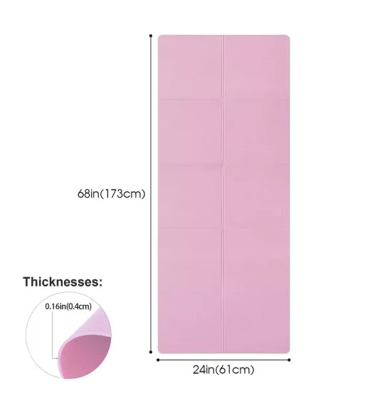 Estera de yoga EVA de 4 mm de grosor - Estera de fitness antideslizante para ejercicio, yoga, pilates y gimnasio Foto 2 de 4