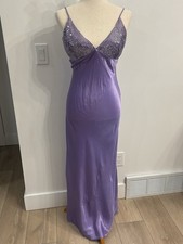 Vintage Roberta Prom Formal Evening purple sequin-bodice Dress 5/6